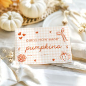 Niedlicher Fall Süsse Pie Guess Wie viele Pumpkins Begleitkarte