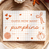 Niedlicher Fall Süsse Pie Guess Wie viele Pumpkins Begleitkarte