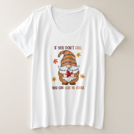 Niedlicher Fall Sweet Fall/Gnome Große Größe T-Shirt (Design vorne)