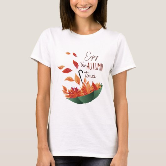 Niedlicher Fall Sweet Fall/ Schirm T-Shirt (Vorderseite)