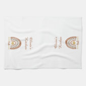 Niedlicher Fall Theme Custom White Personalisiert Geschirrtuch (Horizontal)