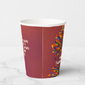 Niedlicher Fall Tree Personalisierter Erntedank Pappbecher (Rechts)