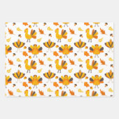 Niedlicher Fall von Truthühnern und Pumpkins Geschenkpapier Set (Vorderseite)