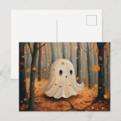 Niedlicher Fall von Whimsical Ghost Postkarte (Vorne/Hinten)