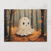 Niedlicher Fall von Whimsical Ghost Postkarte (Vorderseite)