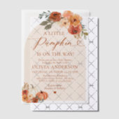 Niedlicher Fall Wasserfarbe Kleine Pumpkindusche Pergament Einladungen (Versetzt (Einladung))