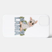 NIEDLICHER Fall WHITE LLAMA FLORAL Case-Mate iPhon iPhone Hülle (Rückseite (Horizontal))