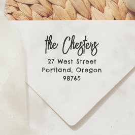 Niedlicher Familienname und Anschrift Permastempel