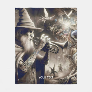 Niedlicher Fantasieassistent Trumpet Forest Fleecedecke