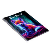 Niedlicher Fantasiefuchs mit biolumineszenter Aura Notizblock (Rechte Seite)