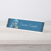 Niedlicher Fantasy-Affe Schreibtischnamensplakette (Vorderseite )