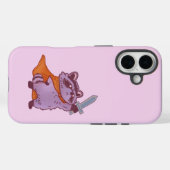 Niedlicher Fantasy-Waschbärkrieger mit Schwert und Case-Mate iPhone Hülle (Rückseite (Horizontal))