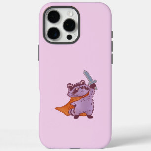 Niedlicher Fantasy-Waschbärkrieger mit Schwert und iPhone 16 Pro Max Hülle