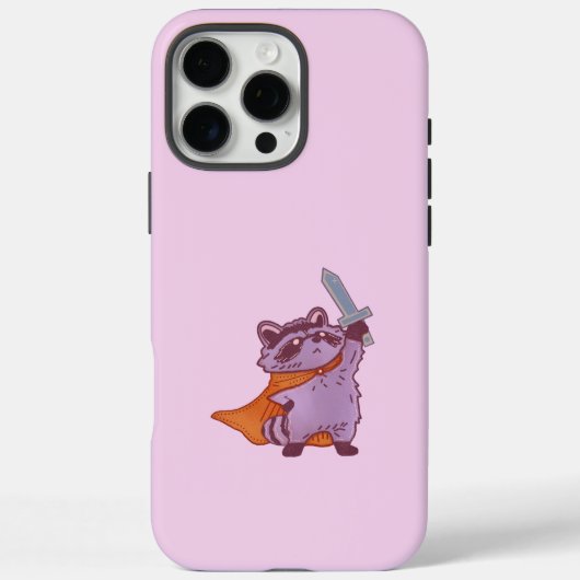 Niedlicher Fantasy-Waschbärkrieger mit Schwert und Case-Mate iPhone Hülle (Rückseite)