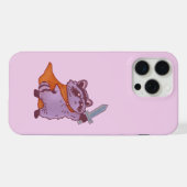 Niedlicher Fantasy-Waschbärkrieger mit Schwert und iPhone Hülle (Rückseite (Horizontal))