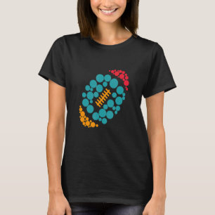 Niedlicher Farbdot Rugby Player Internationaler Do T-Shirt