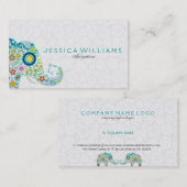 Niedlicher, farbenfroher Blumenelementar Visitenkarte (Vorne/Hinten)