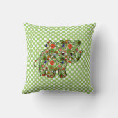 Niedlicher, farbenfroher Blumenjunge Elefant Kissen (Rückseite)