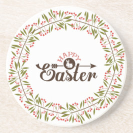 Niedlicher, farbenfroher Kranz mit sonniger Sandstein Untersetzer