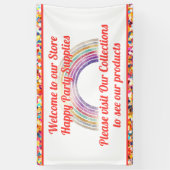 Niedlicher, farbenfroher Rainbow fügt Ihren Text h Banner (Vertikal)