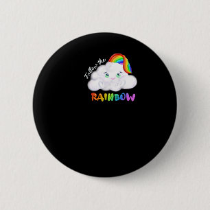 Niedlicher farbenfroher Regenbogen für Stolz - fol Button