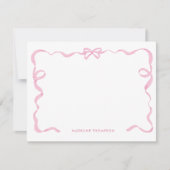 Niedlicher, farbenfroher, rosafarbener Rahmen Mitteilungskarte (Vorderseite)