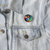 Niedlicher farbenfroher sitzender Eichhörnchen Button (Beispiel)