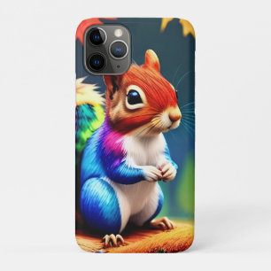 Niedlicher farbenfroher sitzender Eichhörnchen Case-Mate iPhone Hülle