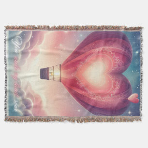 Niedlicher, farbenfroher Valentiner Herzballon Decke