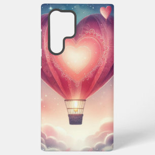 Niedlicher, farbenfroher Valentiner Herzballon Samsung Galaxy Hülle