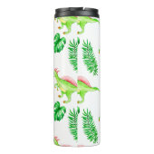 Niedlicher, farbenfroher Watercolor-Muster Dinosau Thermosbecher (Rückseite)