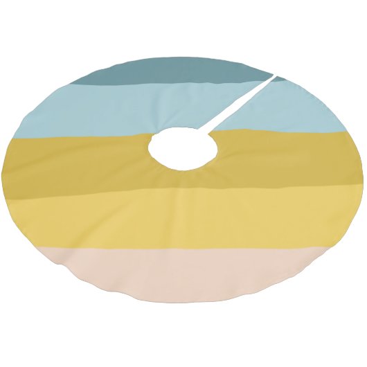 Niedlicher Farbgeblasener Streifen - Farbblock in Polyester Weihnachtsbaumdecke (Schrägansicht)