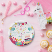 Niedlicher, farbiger, benutzerdefinierter Text der Pappteller (Party)