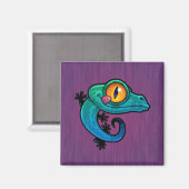 Niedlicher farbiger Cartoon Gecko Magnet (Vorderseite/Rückseite)