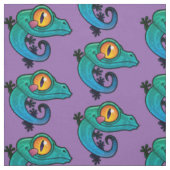 Niedlicher farbiger Cartoon Gecko Stoff (Muster)
