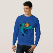 Niedlicher farbiger Cartoon Gecko Sweatshirt (Vorne ganz)