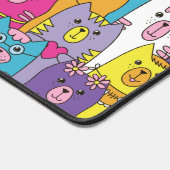 Niedlicher farbiger Cartoon Katzen Muster Personal Schreibtischunterlage (Ecke)