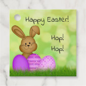 Niedlicher farbiger Cartoon Ostersonniger Gefallen Geschenkanhänger (Vorderseite)