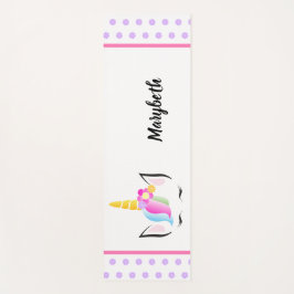 Niedlicher, farbiger Einhornkronenkopf Yogamatte