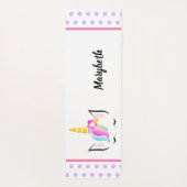 Niedlicher, farbiger Einhornkronenkopf Yogamatte (Rückseite)