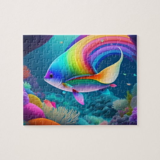 Niedlicher, farbiger Fisch Puzzle (Horizontal)