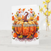 Niedlicher farbiger Herbst geerntet Pumpkin Karte (Gelbe Blume)