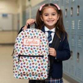 Niedlicher, farbiger Ladybugs Personalisierter Ruc Bedruckter Rucksack