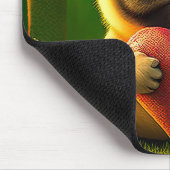 Niedlicher farbiger Mops Hund Welpe mit Herz | Mousepad (Ecke)