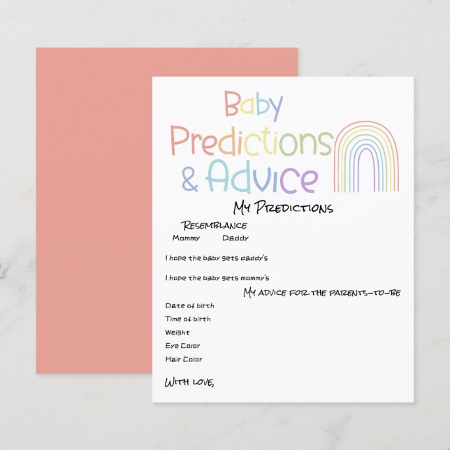 Niedlicher farbiger Rainbow Baby Showroom Flyer (Vorne/Hinten)