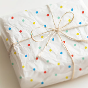 Niedlicher farbiger Regenbogen Polka Dot Confetti  Seidenpapier