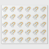 Niedlicher farbiger Regenbogen zeichne Brauch Gebu Geschenkpapier (Flach)