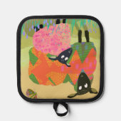 Niedlicher farbiger Schafofen Mitt Topflappen (Vorderseite)