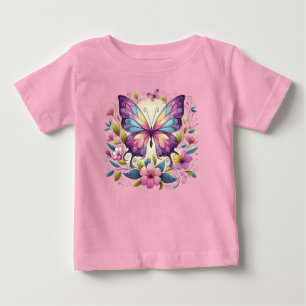 Niedlicher, farbiger Schmetterling Baby T-shirt