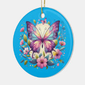 Niedlicher, farbiger Schmetterling Keramik Ornament (Links)